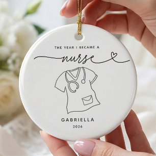 Personalized New Nurse Christmas Ornament