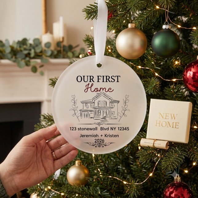 Personalized New Our First Home Keepsake  Ornament (Creator Uploaded)