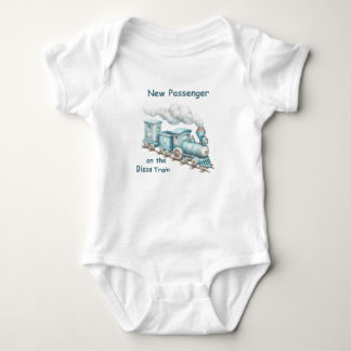 Personalized New Passenger Train Baby bodysuit