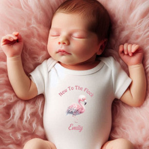 Personalized New To The Flock  Baby Bodysuit