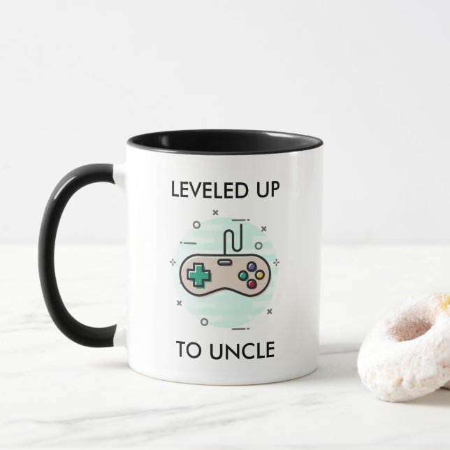 Personalized New Uncle Gift Pregnancy Announcement Mug (With Donut)
