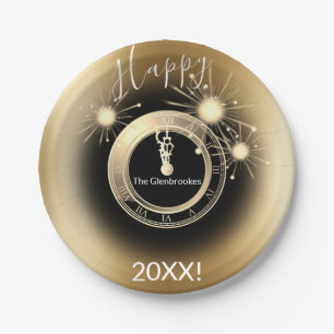Personalized New Year's Eve Paper Plates