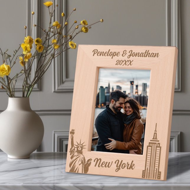 Personalized New York City Custom Name & Date Etched Frames (Creator Uploaded)