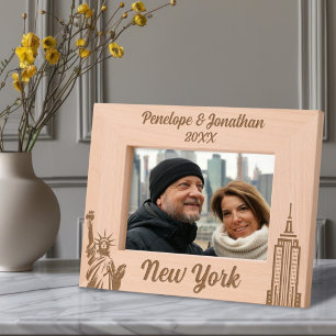 Personalized New York City Custom Name & Date Etched Frames