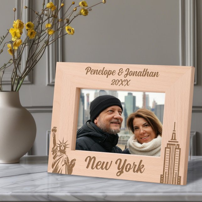 Personalized New York City Custom Name & Date Etched Frames (Creator Uploaded)