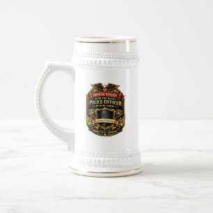 Personalized New York Police Officer Beer Stein