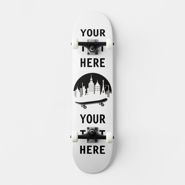 Personalized - New York with a Tiny Skateboard (Front)