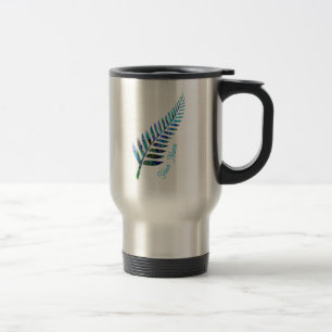 PERSONALIZED NEW ZEALAND FERN PAUA TRAVEL MUG
