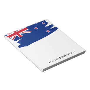 Personalized New Zealand Flag Patriotic Notepad