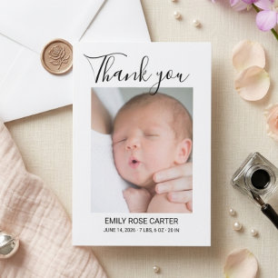 Personalized Newborn Photo Birth Announcement