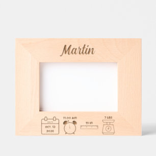 Personalized Newborn Wooden Photo Frame