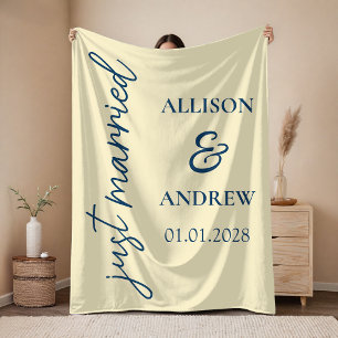 Personalized Newlywed Blanket Gift for Him or Her