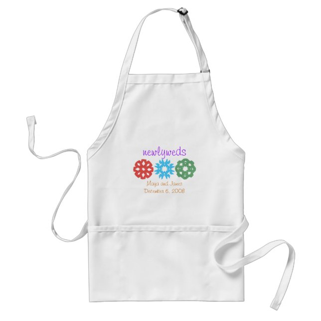 Personalized newlywed newlyweds apron (Front)
