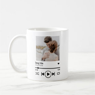 Personalized Newlywed Photo Song Playlist Coffee Mug