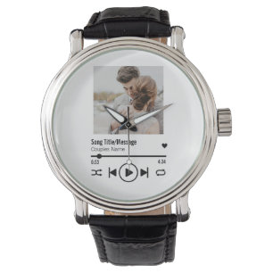 Personalized Newlywed Photo Song Playlist Watch