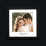 Personalized Newlyweds Photo Wood Keepsake Box<br><div class="desc">A personalized wedding photo wood lacquered keepsake box. Replace this photo with your own favourite wedding photo.</div>
