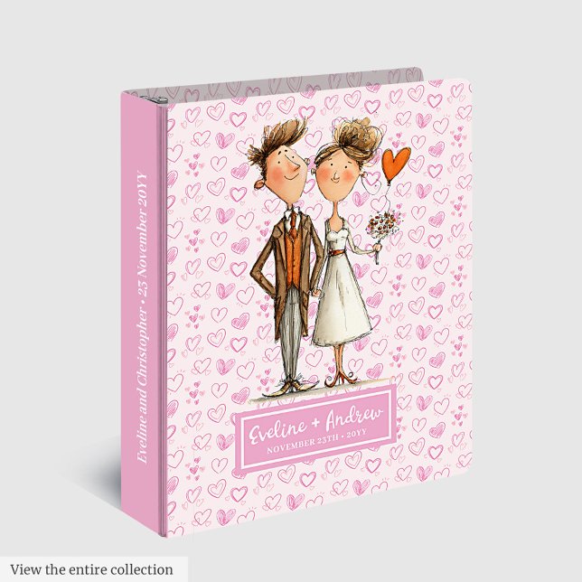 Personalized Newlyweds Ring Binder Quirky Photo (Personalized Newlyweds Ring Binder Quirky Photo Album)