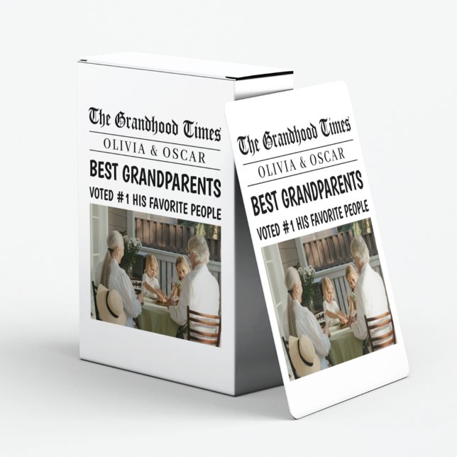 Personalized Newspaper  | Best Grandparents Playing Cards (Creator Uploaded)