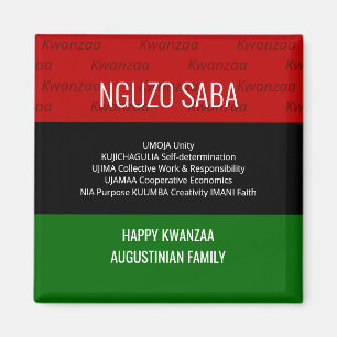 Personalized NGUZO SABA 7 Principles Happy Kwanzaa Magnet
