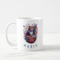 Personalized Nice Kitten Floral Cat 