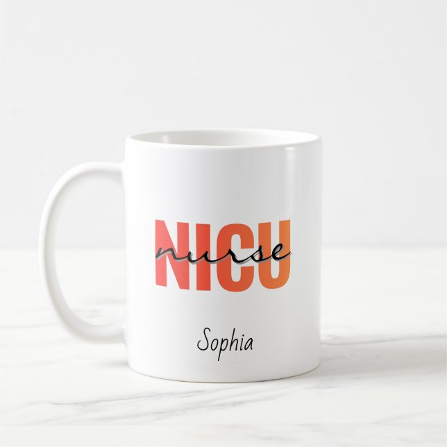 Personalized NICU Nurse Name Coffee Mug (Left)