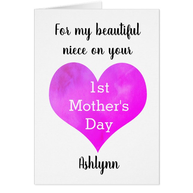 Personalized Niece 1st Mother's Day (Front)