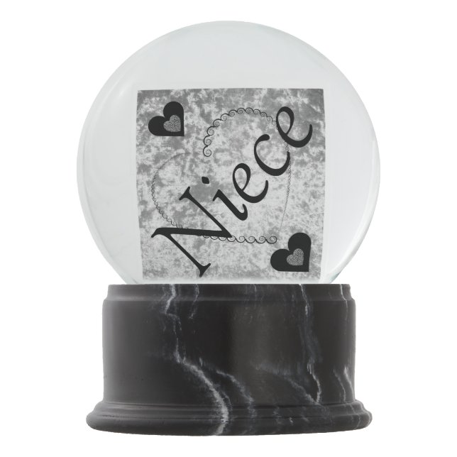 Personalized niece snow globe gift keepsake (Front)