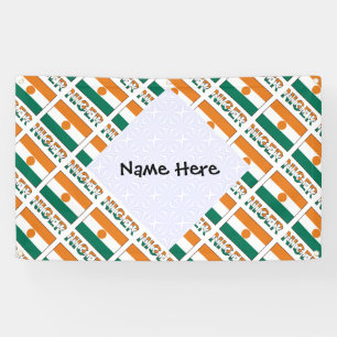 Personalized Niger Flag Tiled Banner