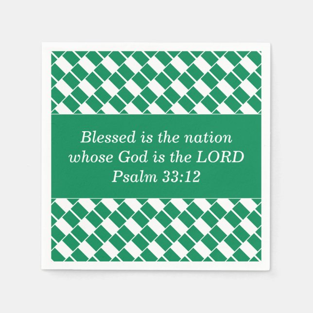 Personalized NIGERIA FLAG Christian  Napkin (Front)