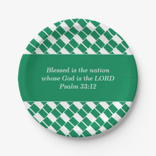 Personalized NIGERIA FLAG Christian Paper Plate