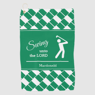 Personalized NIGERIA FLAG Swing Unto The Lord Golf Towel