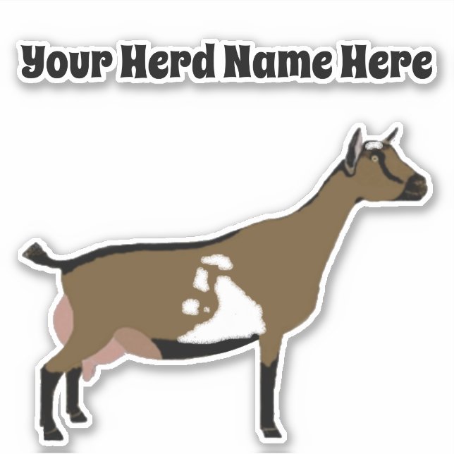 Personalized Nigerian Dwarf Dairy Goat (Front)