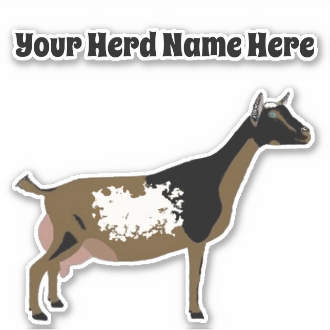Personalized Nigerian Dwarf Dairy Goat (Front)