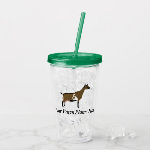 Personalized Nigerian Dwarf Dairy Goat Acrylic Tumbler