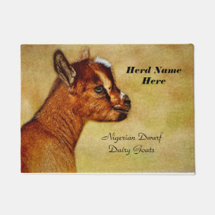 Personalized Nigerian Dwarf Dairy Goat Kid Doormat