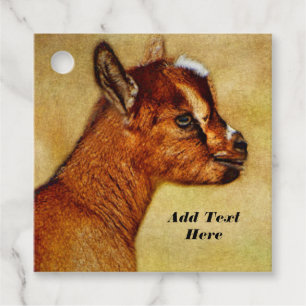 Personalized Nigerian Dwarf Dairy Goat Kid Favour Tags