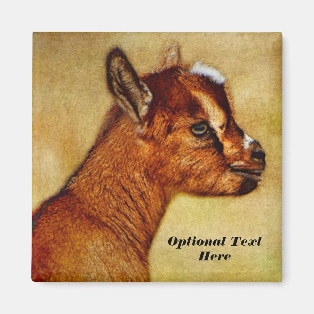 Personalized Nigerian Dwarf Dairy Goat Kid Magnet (Front)