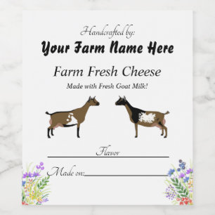 Personalized Nigerian Dwarf Goat Cheese Label
