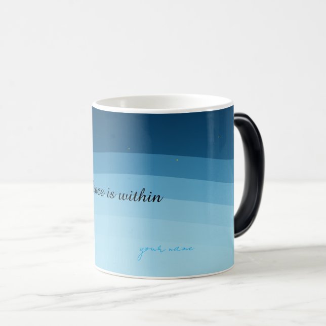 Personalized Night Sky Mug, Custom Name Ocean Wave Magic Mug (Front Right)