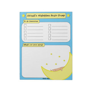 Personalized Nighttime Brain Dump Notepad