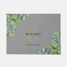 Personalized Nimbus Grey Gold Monogram