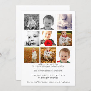 Personalized Nine Photo Template