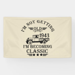 Personalized ninety vintage 90th birthday party banner