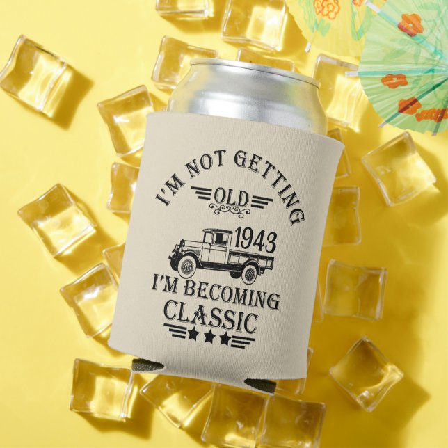 Personalized ninety vintage 90th birthday party can cooler (In Situ Summer)