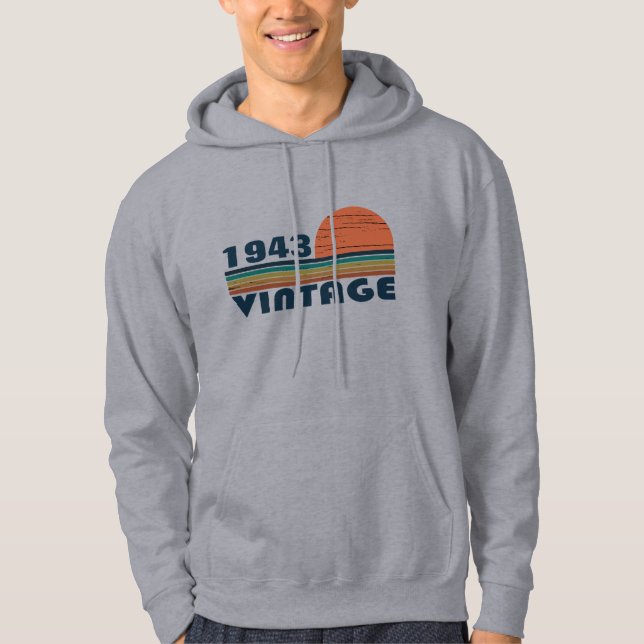Personalized ninety vintage 90th birthday party hoodie (Front)
