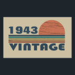 Personalized ninety vintage 90th birthday party sticker<br><div class="desc">Add some originality to your wardrobe with this vintage birthday graphic design featuring awesome typography font lettering. It's a great gift idea for men,  women,  husbands,  wives,  grandma,  and grandpa who will love this one-of-a-kind artwork. Perfect for a fun holiday present at your birthday party.</div>