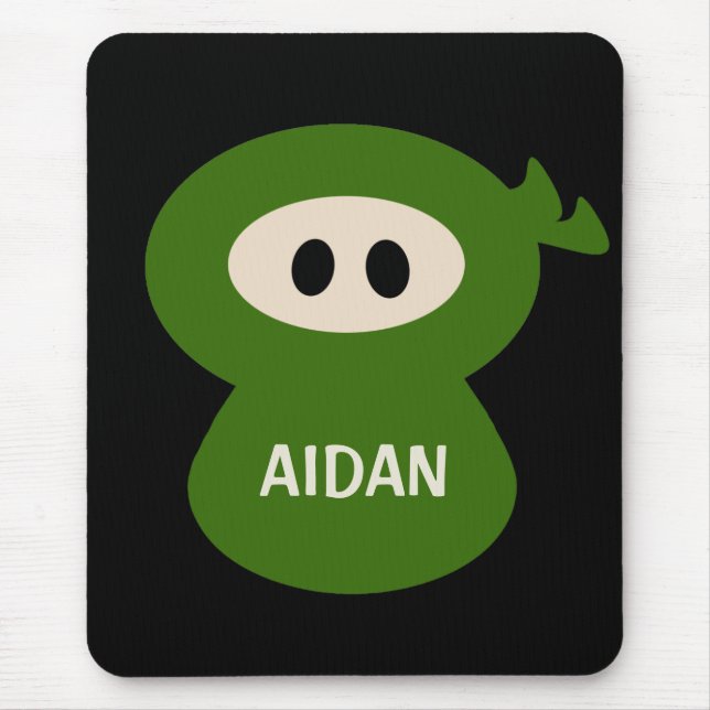 Personalized Ninja Mousepad for Kids (Front)
