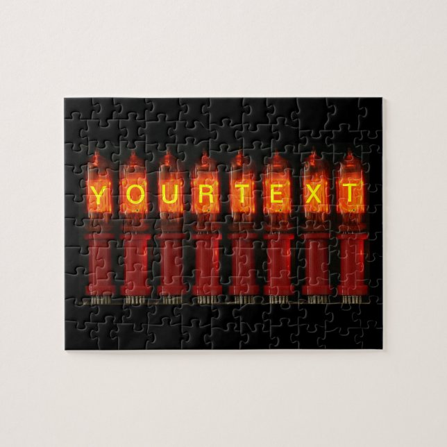 Personalized Nixie Tubes Jigsaw Puzzle (Horizontal)