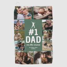 Personalized No.1 Dad Golf Towel with Photos