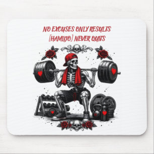 Personalized No Excuses Only Results Mouse Pad